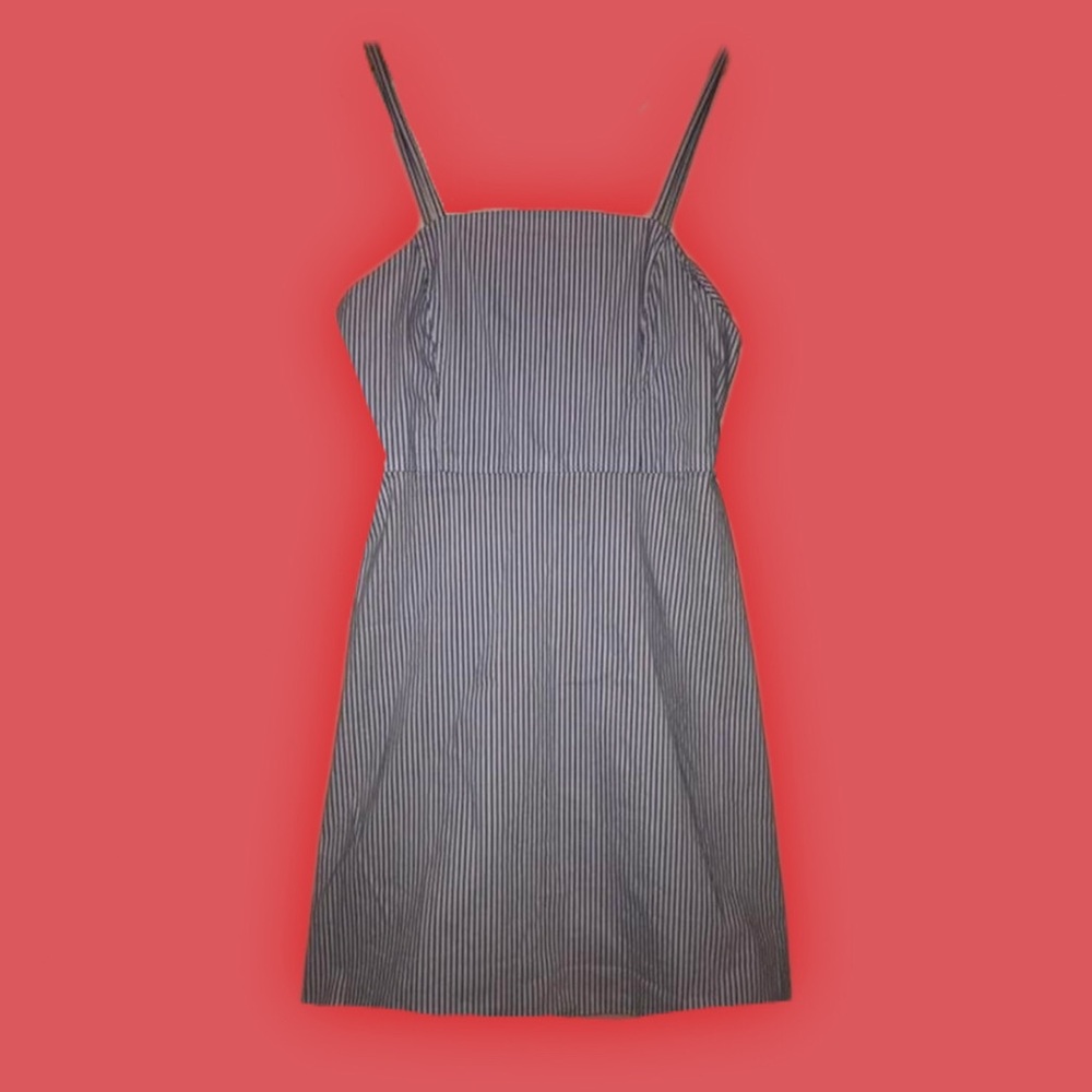 UO/ Kimchi Blue white and blue striped mini dress